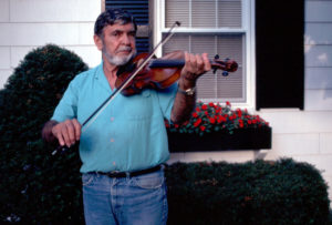 back yard fiddle player