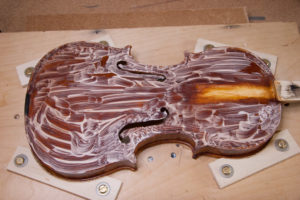 finishing a violin